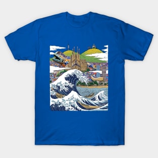 The great wave of Barcelona T-Shirt